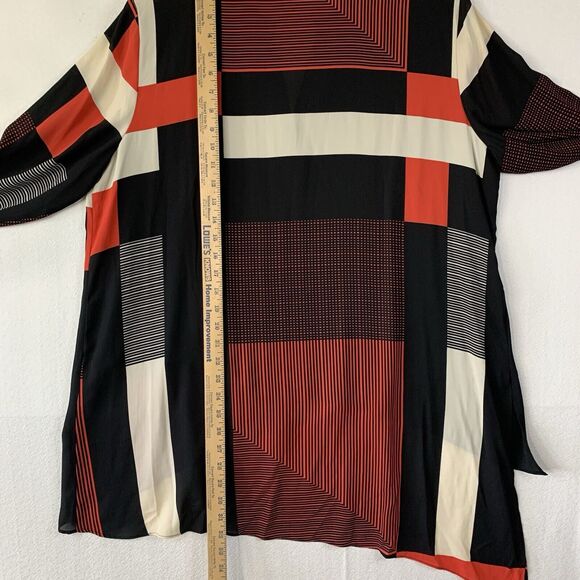 Chicos Tunic Women 3 Petite Color Block Asymmetrical Layered Blouse Lagenlook XL - Picture 6 of 13